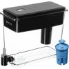 Extra Large Ultramax 27 Cup Black Filtered Water Dispenser with 1 Elite Filter