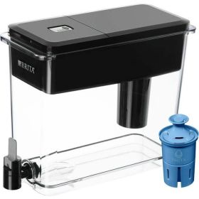 Extra Large Ultramax 27 Cup Black Filtered Water Dispenser with 1 Elite Filter