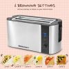 New Stainless Steel 4 Slice Long Slot Toaster